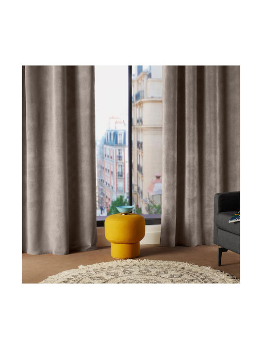 Curtain with Grommets A-S Lilou Taupe 140x260cm