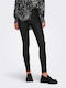 Hw Damen Hochgebirge Leder Hose in Schlank Passform Schwarz