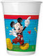 Procos Mickey Mouse Glas für Party 8Stück