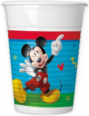 Procos Mickey Mouse Glas für Party 8Stück