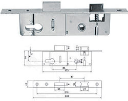 Scorpion Recessed Lock Silver