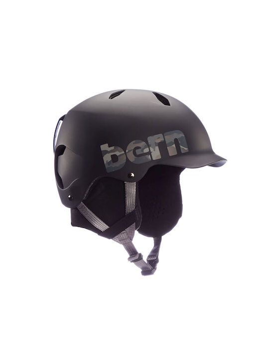 Bern Bandito Kids Helmet for Ski & Snowboard Matte Black Camo