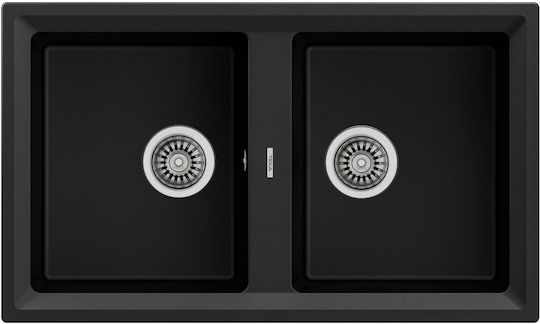 Teka Stone 90 C-TG 2B Drop-In Μ86xΠ51cm Black Carbon