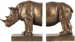 Suport De Capăt De Carte Ceramic Rhino Maro 10....