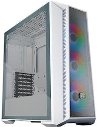 CoolerMaster MasterBox 520 Mesh ARGB Gaming Midi Tower Κουτί Υπολογιστή με Πλαϊνό Παράθυρο Λευκό