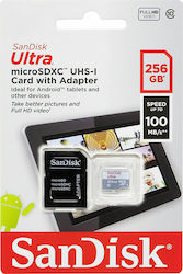 Sandisk Ultra microSDHC 256GB Klasse 10 U1 UHS-I mit Adapter