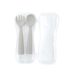 Haakaa Baby Spoon and Fork Set Bendy made of Si...