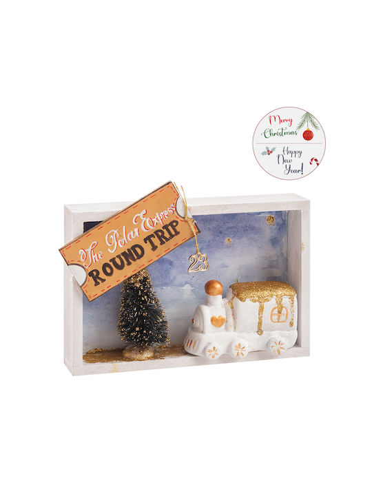 Parisis Christmas Wooden Figure Sign Gold Height 4cm