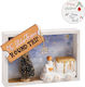Parisis Christmas Wooden Figure Sign Gold Height 4cm