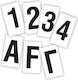 3M Boat Alphanumeric Sticker Letter K 5cm Black