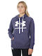 Under Armour Rival Women's Long Hooded Fleece Sweatshirt Purple