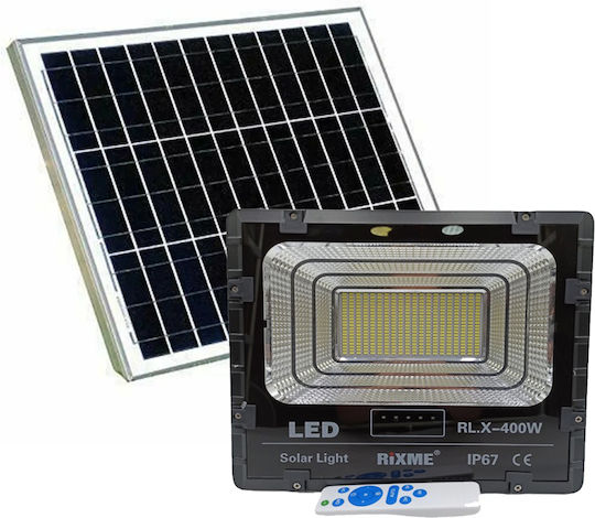 Rixme Στεγανός Ηλιακός Προβολέας LED 400W με Τηλεχειριστήριο IP67