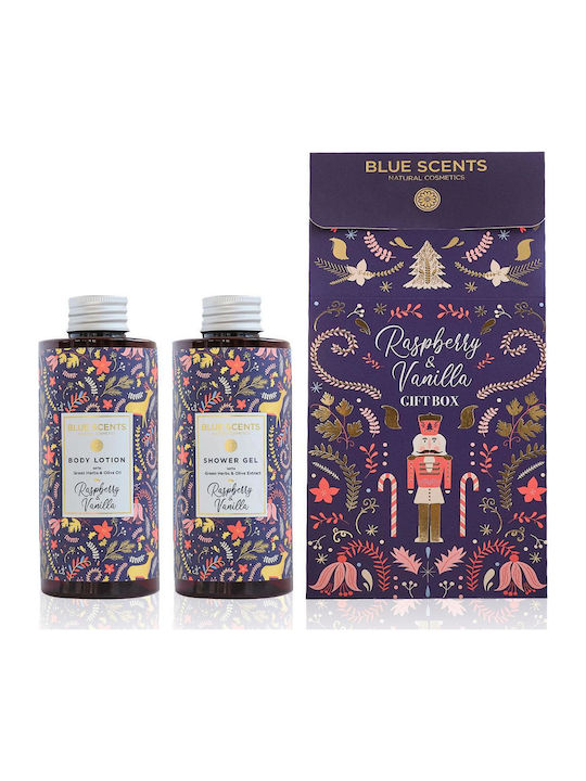 Blue Scents Raspberry & Vanilla Σετ Περιποίησης για Καθαρισμό Σώματος 2τμχ