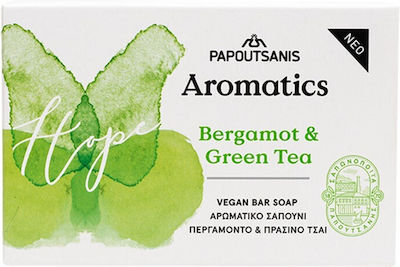 Papoutsanis Aromantics Bergamot & Green Tea Baton de săpun pentru Corpul 100gr