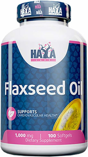 Haya Labs Flax Seed Oil 1000mg 100 softgels Unflavoured