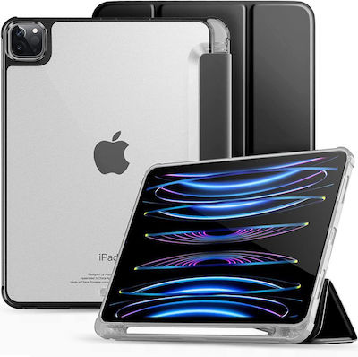 Tech-Protect SC Pen Hybrid Flip Cover Plastic / Silicon Transparent / Black (iPad Pro 2020 12.9" / iPad Pro 2021 12.9" / iPad Pro 2022 12.9'')