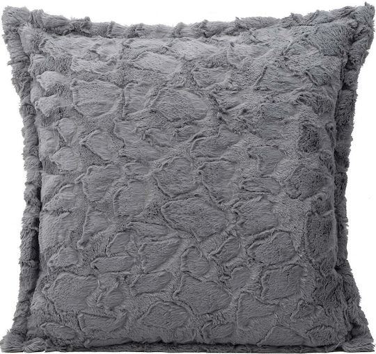 Madi Dekorativer Kissenbezug Rubble aus Pelziger Gray 45x45cm