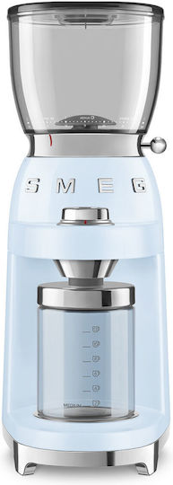 Smeg Ηλεκτρικός Μύλος Καφέ 150W με Χωρητικότητα 350gr και 30 Επίπεδα Άλεσης Μπλε