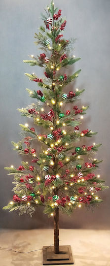 Christmas Decorative Illuminated Mulberry Tree 240cm IP20 Electric Adorned Green