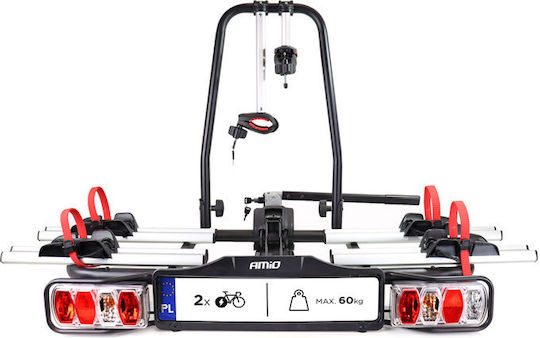 AMiO E-Bike TBC-02/2 Βάση Κοτσαδόρου Αυτοκινήτου για 2 Ποδήλατα