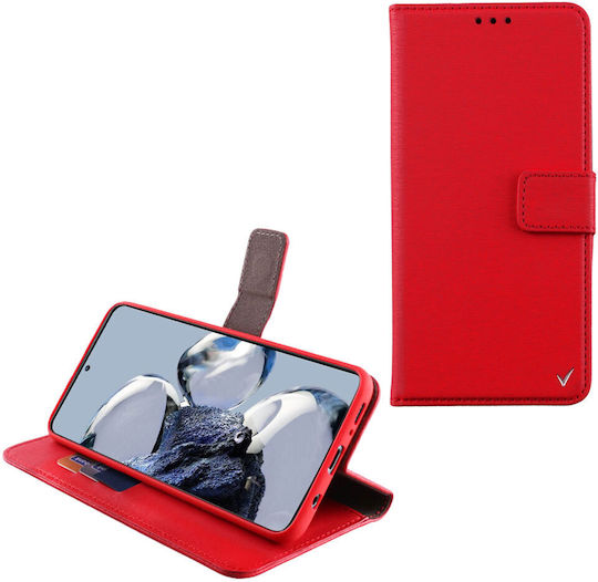Volte-Tel Allure Magnet Wallet Piele artificială Roșu (Xiaomi 12T / 12T Pro - Xiaomi 12T / 12T Pro)