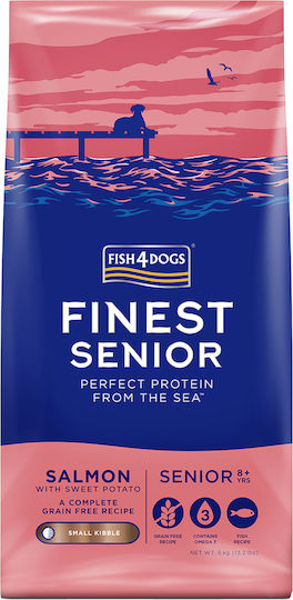 Fish4Dogs Finest Salmon Senior Small 6kg Ξηρά Τροφή για Ηλικιωμένους Σκύλους Μικρόσωμων Φυλών με Σολομό