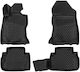 Novline Set of Front and Rear Mats 4pcs Tray Type for Subaru Forester 2018+ Black