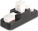 DeLock DeLock Network Keystone Set Base with 3 Keystone Modules RJ45/RJ11 Cat 6 1 Piece 87104
