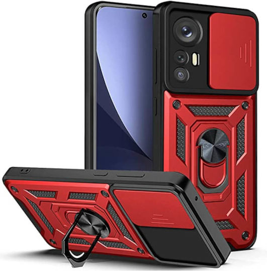 Bodycell Armor Slide Umschlag Rückseite Kunststoff Rot (Xiaomi 12 / 12X)
