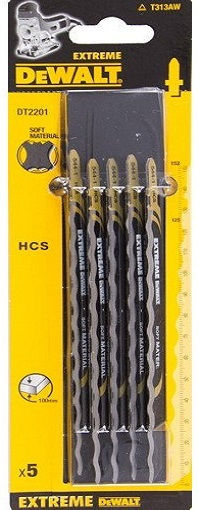 DEWALT Extreme Jig Saw Blades for Glass and Ceramics 152mm 5 Pieces