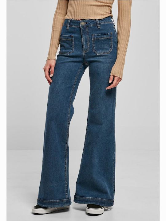 Γυναικείο Jean Παντελόνι Καμπάνα Deepblue Washed