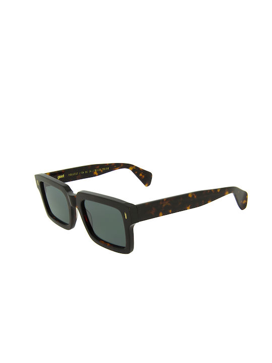 Gast Loot Sunglasses with Brown Tartaruga Plastic Frame and Black Lens LT02