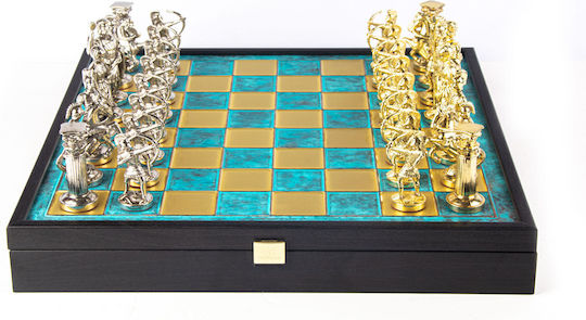 Manopoulos Handmade Chess Metal with Pawns 41x41cm
