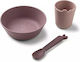 Done by Deer Feeding Set Kiddish made of Plastic Purple 3pcs