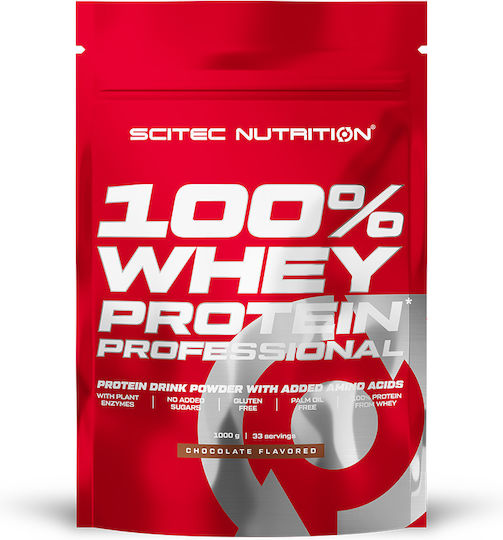 Scitec Nutrition 100% Whey Protein Professional Molkenprotein Glutenfrei mit Geschmack Schokolade 1kg