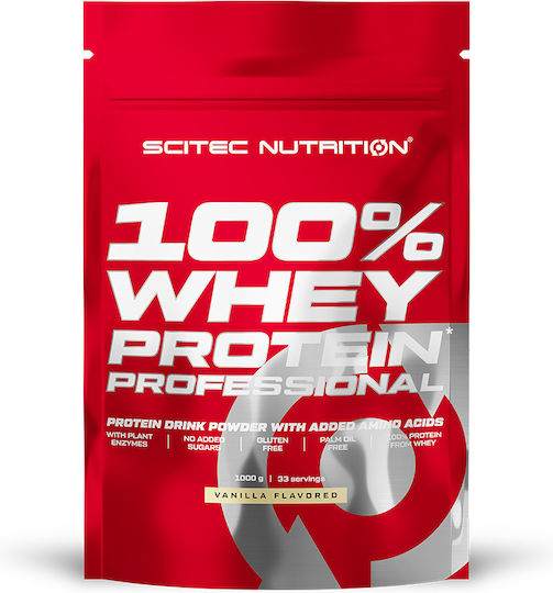 100% Whey Protein Professional Proteină din Zer Fără gluten cu Aromă de Vanilie 1kg