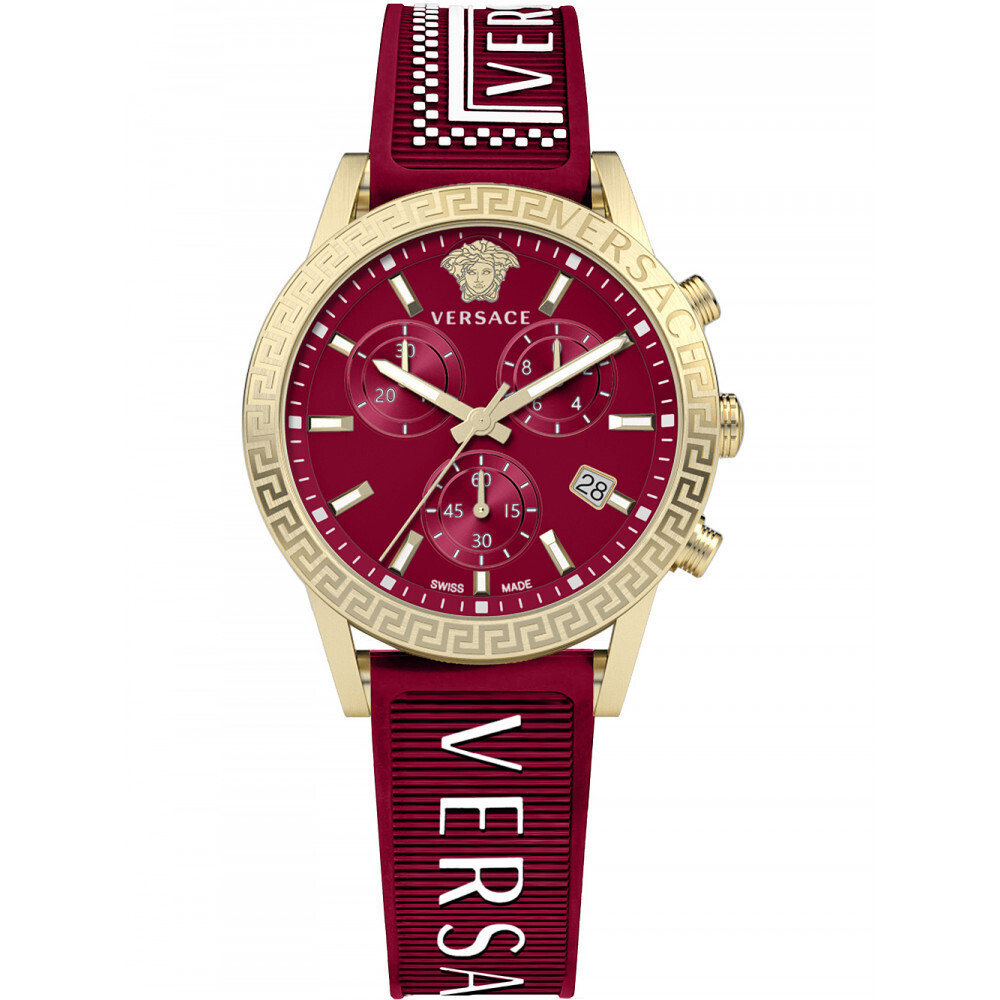 Versace Sport Tech Lady Chronograph Watch with Rubber Strap