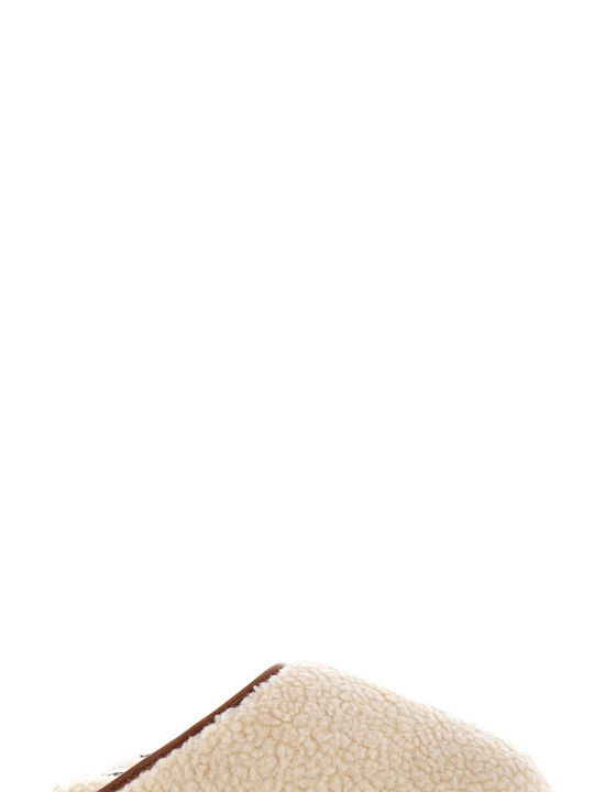 Ralph Lauren Χειμερινές Γυναικείες Παντόφλες σε Μπεζ Χρώμα