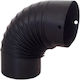 Hosseven MPB120G Ecke Rauchrohrverbindung Emaille 120mm Schwarz