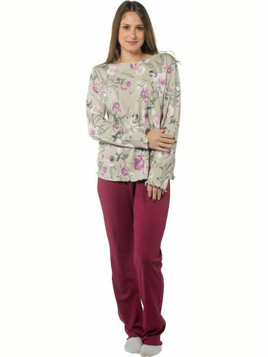 Galaxy De iarnă Set Pijamale pentru Femei De bumbac Floral