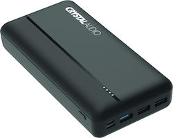 Crystal Audio PBK6K 30000mAh 22.5W Μαύρο Crystal Audio PBK6K 30000mAh 22.5W Μαύρο