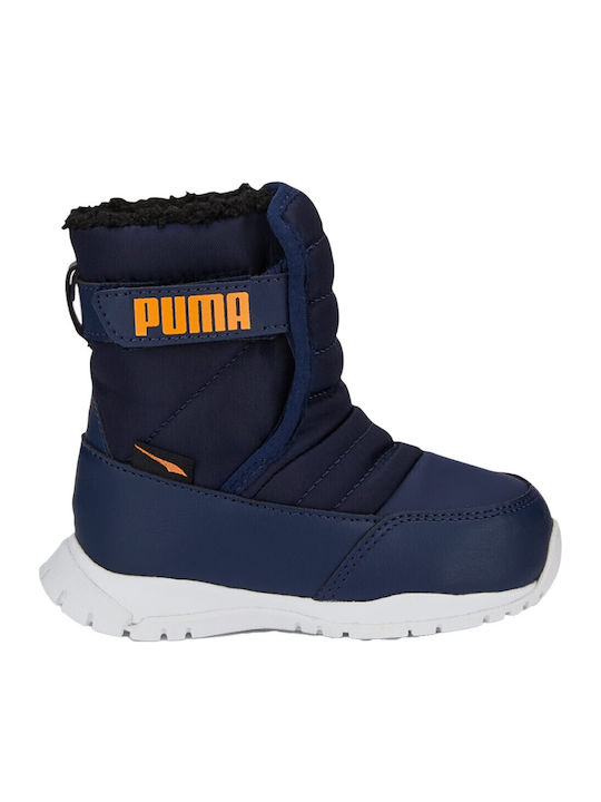 Nieve Kids Snow Boots with Velcro Navy Blue