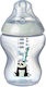 Tommee Tippee Plastic Bottle Closer To Nature Anti-Colic with Silicone Nipple for 0+, 0+ m, months Grey Panda 260ml 1pcs