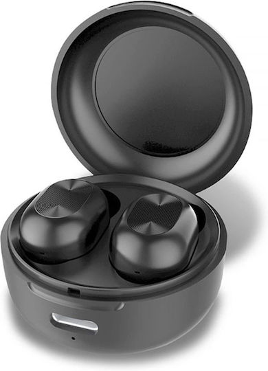Fontastic Macaro In-ear Bluetooth Handsfree Ακουστικά με Θήκη Φόρτισης Μαύρα