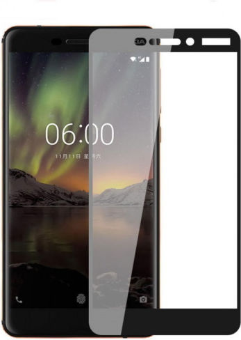 5D Full Face Tempered Glass Black (Nokia 5.1 Plus)