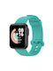 Litchi Texture Armband Synthetisches Leder Teal (Mi Watch Lite)