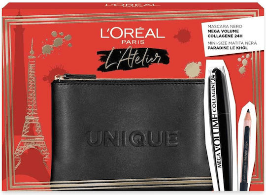 L'Oreal Paris L 'Atelier Makeup Set for the Eyes with Toiletry Bag Paradise Le Khôl 3pcs