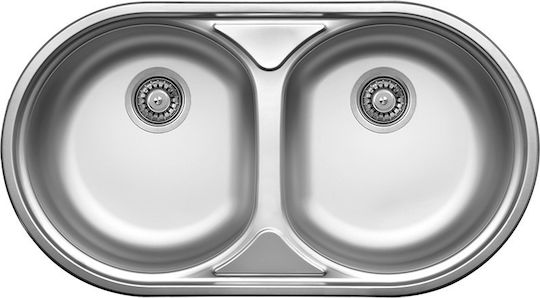 Kuchinox Normal SGN_020T Drop-In Spüle Inox Satiniert B78xT43cm Silber