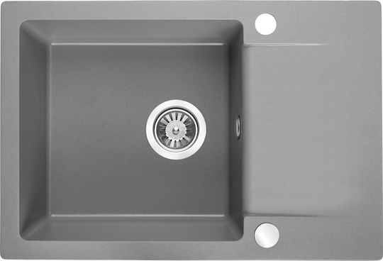 Kuchinox Celebes SBL_513T Drop-In Spüle Links aus Verbundgranulat B65xT44cm Gray