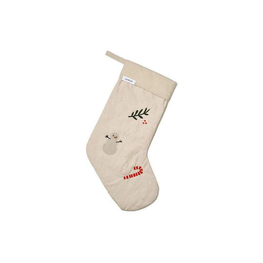 Holiday Sandy Christmas Decorative Sock M22xH40cm Beige